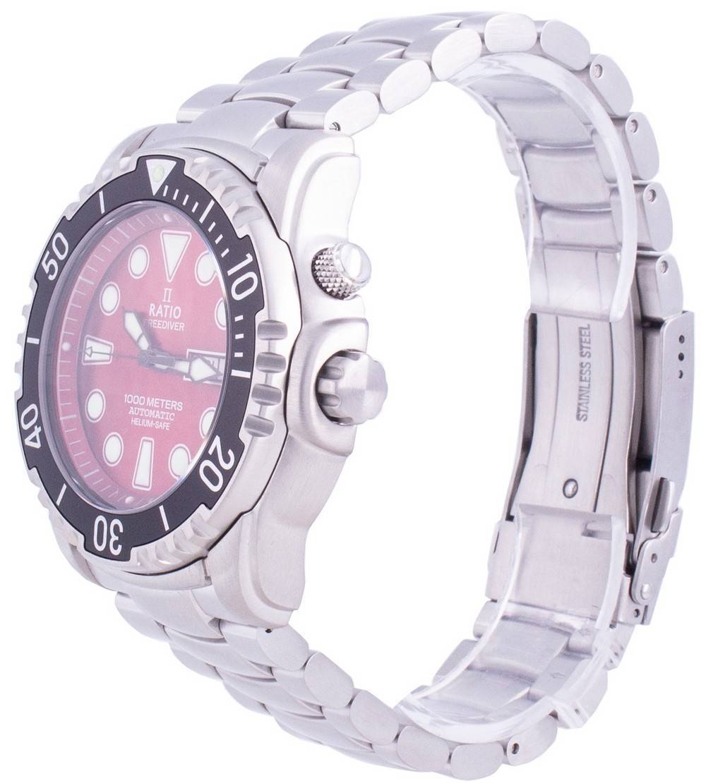 Ratio FreeDiver Helium-Safe 1000M Sapphire Automatik 1068HA96-34VA-RED Herrenuhr