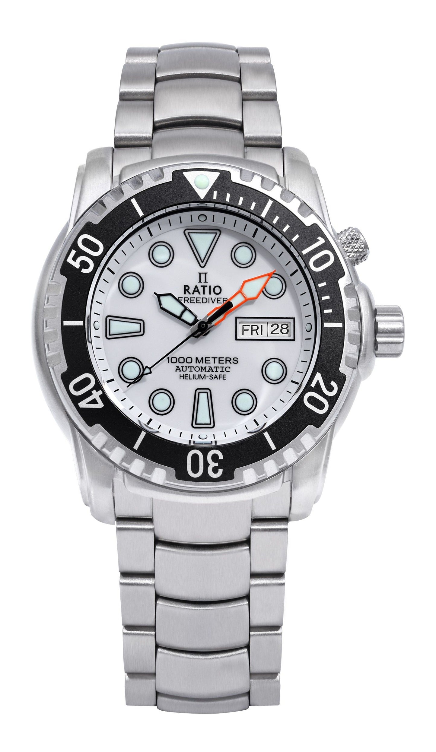 Ratio FreeDiver Helium-Safe 1000M Sapphire Automatik 1068HA96-34VA-WHT Herrenuhr