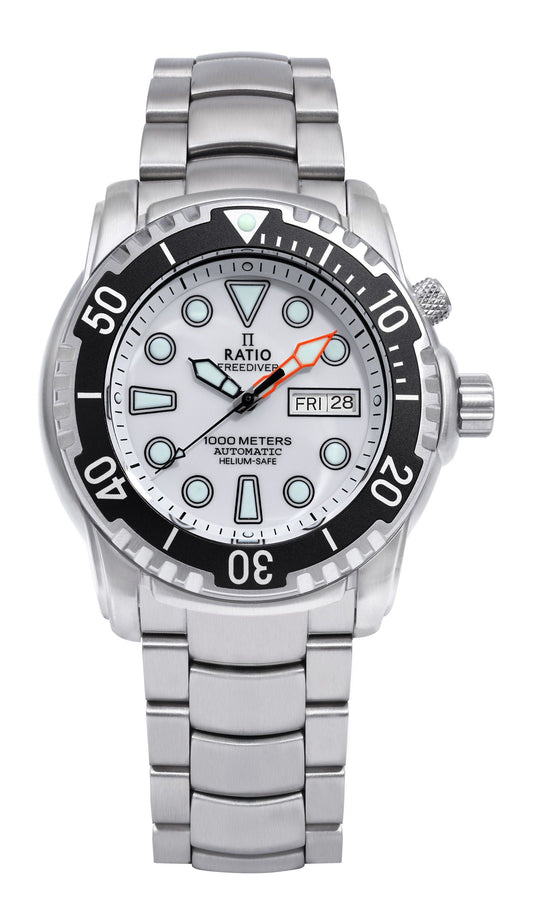 Ratio FreeDiver Helium-Safe 1000M Sapphire Automatik 1068HA96-34VA-WHT Herrenuhr