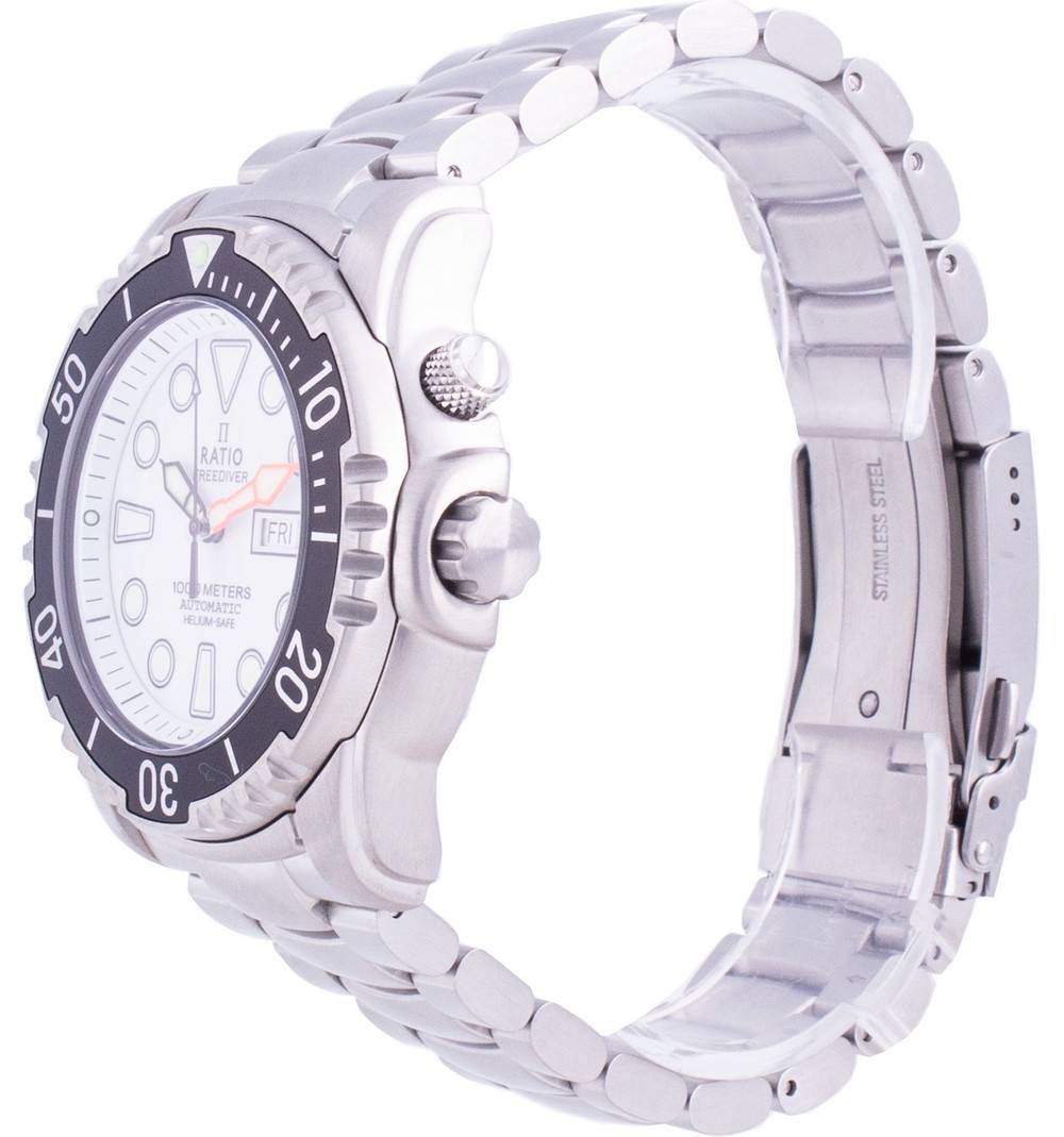Ratio FreeDiver Helium-Safe 1000M Sapphire Automatik 1068HA96-34VA-WHT Herrenuhr