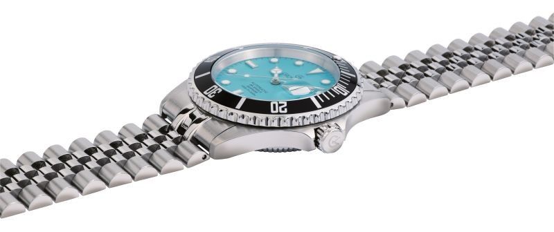 Grovana Key West Celebration Edelstahl Ice Blaues Zifferblatt Automatik Taucher 1571.2231 300M Herrenuhr
