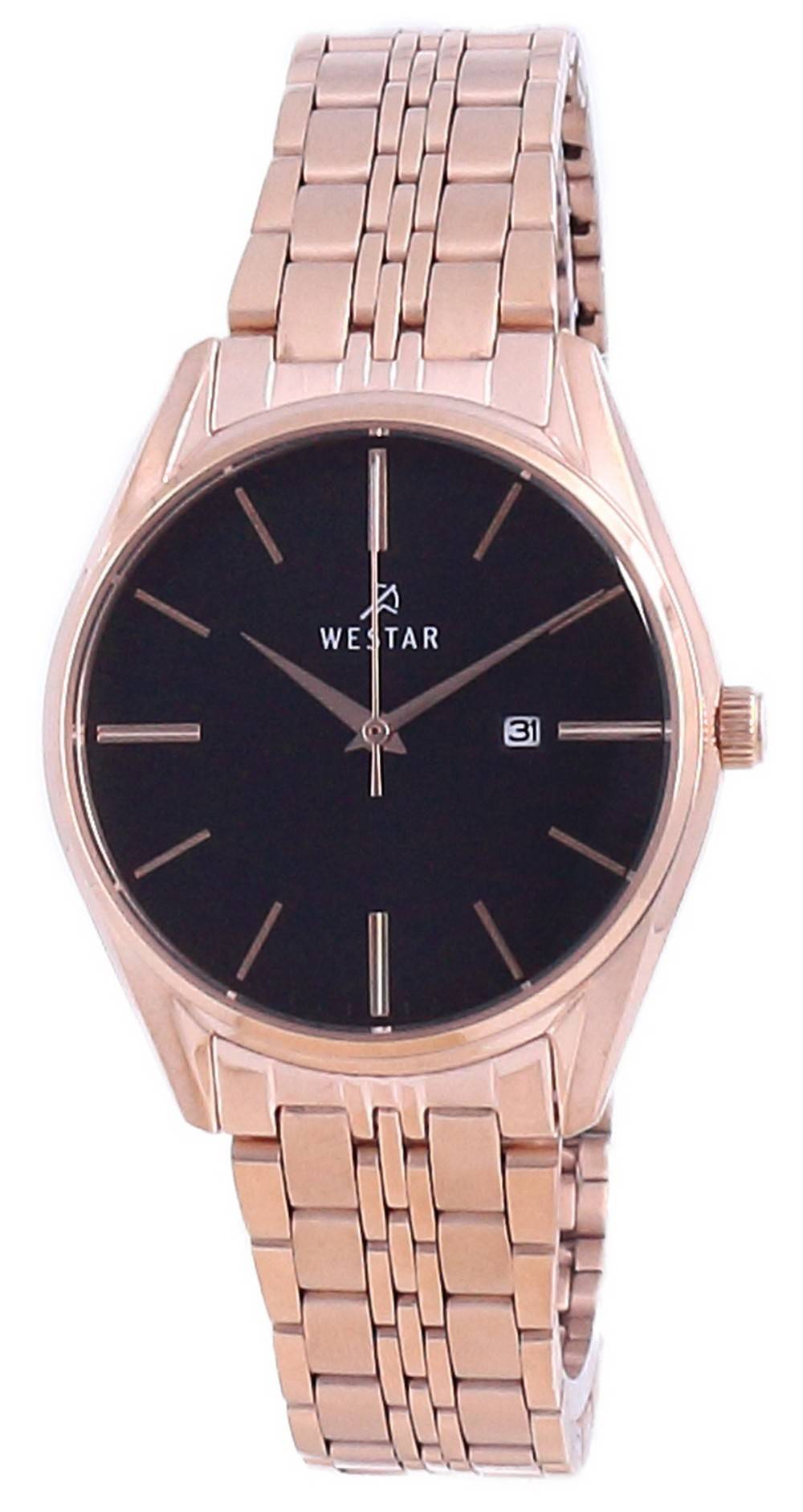 Westar Schwarzes Zifferblatt Two Tone Edelstahl Quarz 40210 PPN 603 Damenuhr