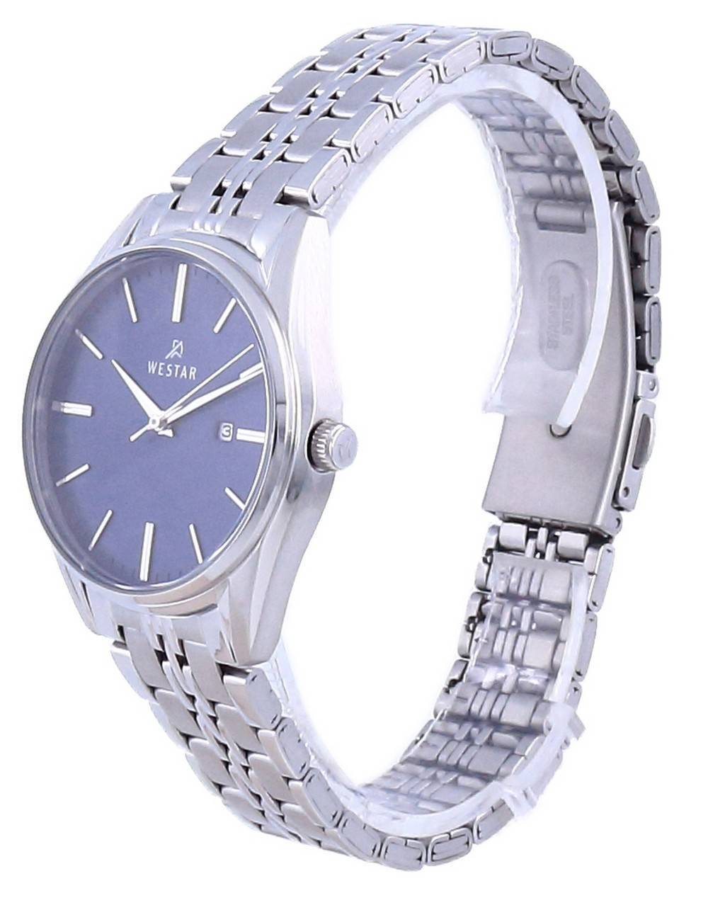 Westar Blaues Zifferblatt Edelstahl Quarz 40210 STN 104 Damenuhr