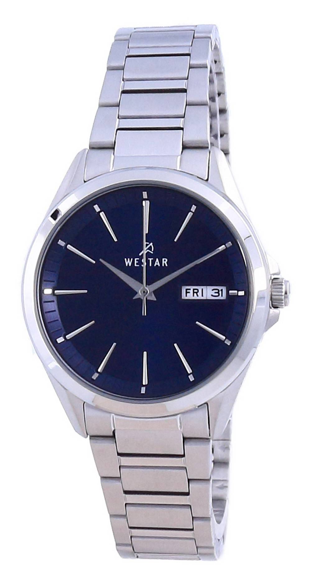 Westar Blaues Zifferblatt Edelstahl Quarz 40212 STN 104 Damenuhr
