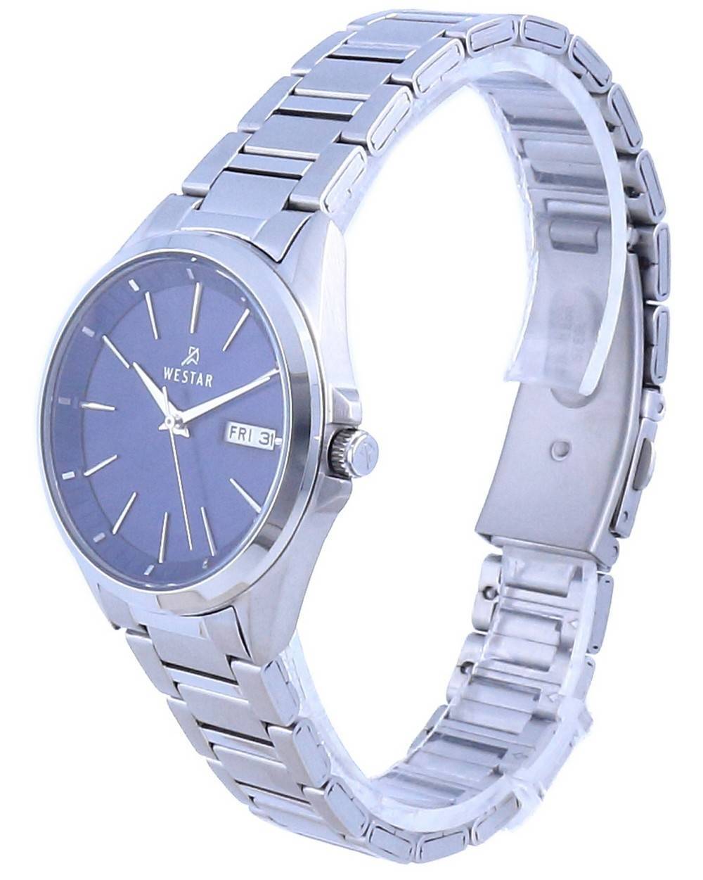 Westar Blaues Zifferblatt Edelstahl Quarz 40212 STN 104 Damenuhr