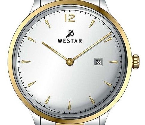 Westar Profile Edelstahl Silberfarbenes Zifferblatt Quarz 40218CBN107 Damenuhr