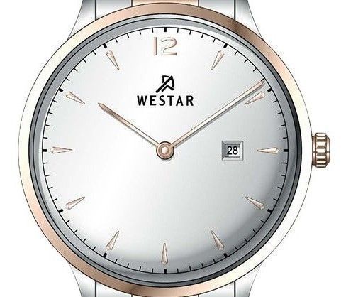 Westar Profile Edelstahl Silberfarbenes Zifferblatt Quarz 40218SPN607 Damenuhr