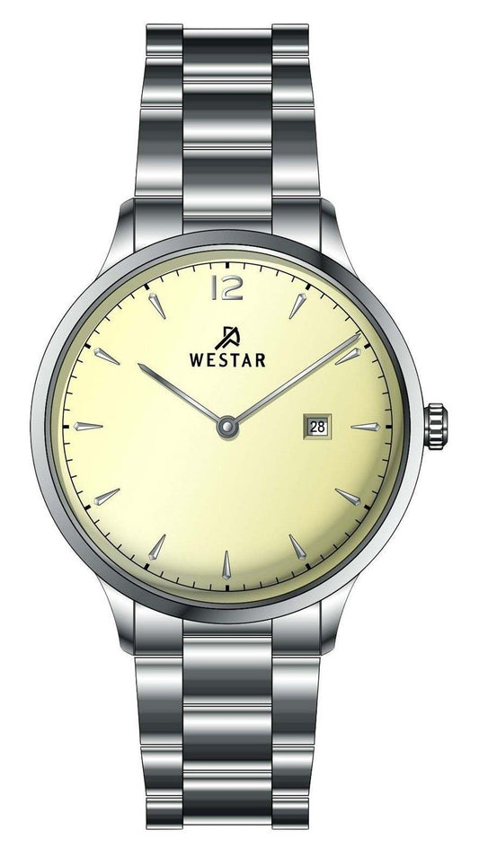 Westar Profile Two Tone Edelstahl Light Champagnerfarbenes Zifferblatt Quarz 40218STN102 Damenuhr