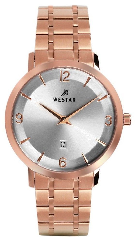 Westar Profile Edelstahl Silberfarbenes Zifferblatt Quarz 40220PPN607 Damenuhr