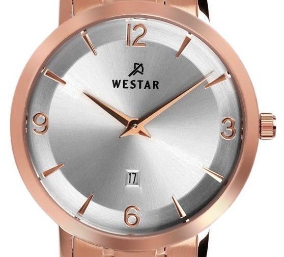 Westar Profile Edelstahl Silberfarbenes Zifferblatt Quarz 40220PPN607 Damenuhr