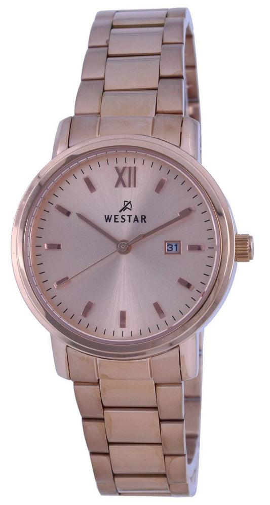 Westar Rose Goldfarben Edelstahl Quarz 40245 PPN 609 Damenuhr