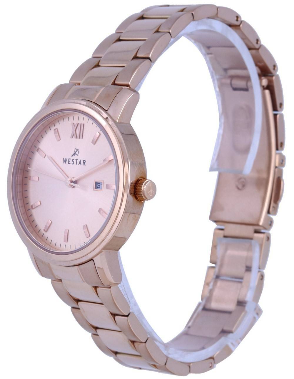 Westar Rose Goldfarben Edelstahl Quarz 40245 PPN 609 Damenuhr