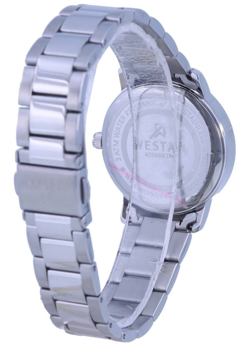 Westar White Dial Edelstahl Quarz 40245 STN 101 Damenuhr