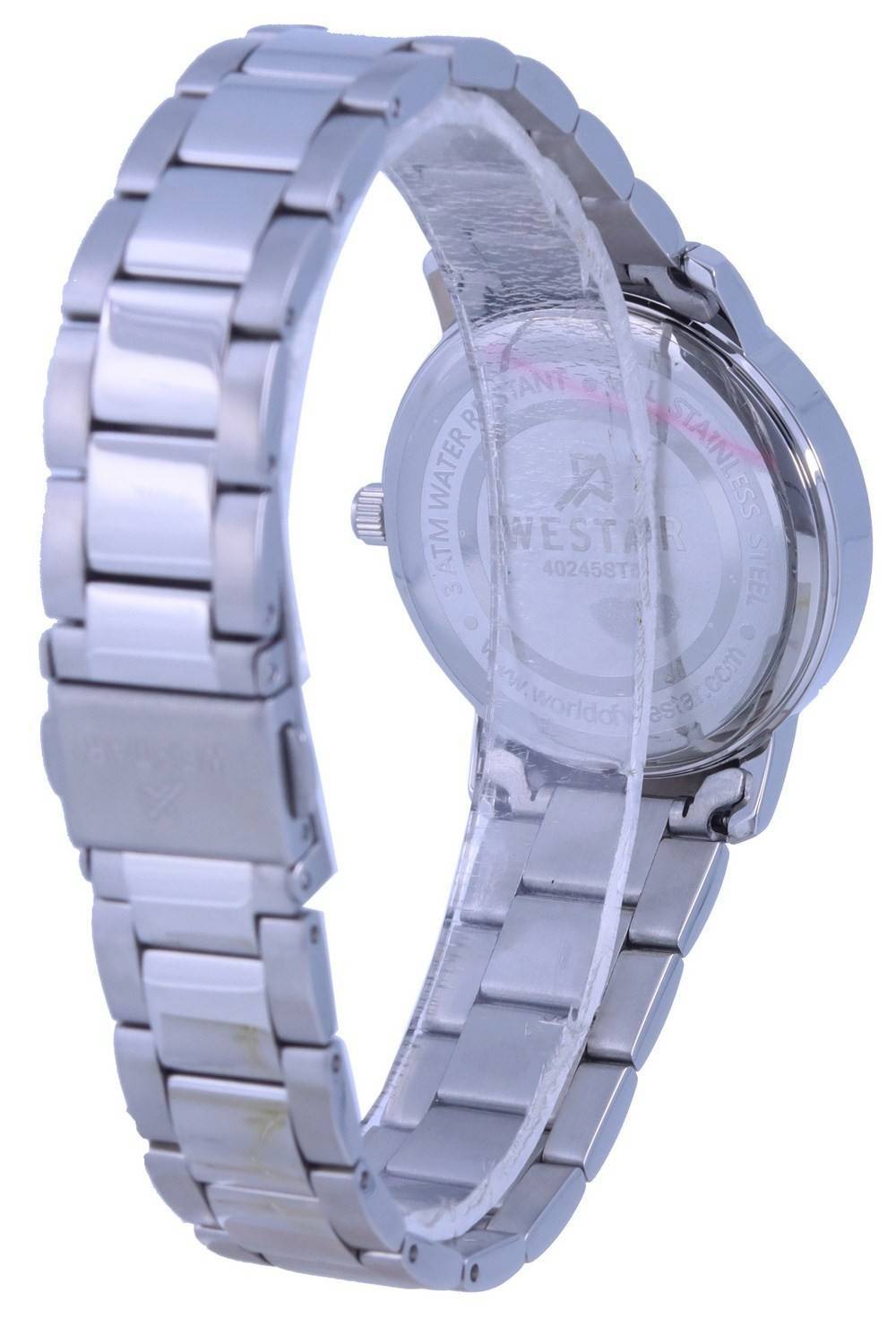 Westar Schwarzes Zifferblatt Edelstahl Quarz 40245 STN 103 Damenuhr