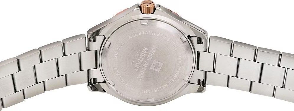 Swiss Alpine Military Aquatech Ladies White Perlmutt-Zifferblatt Quarz 7740.1153 100M Damenuhr