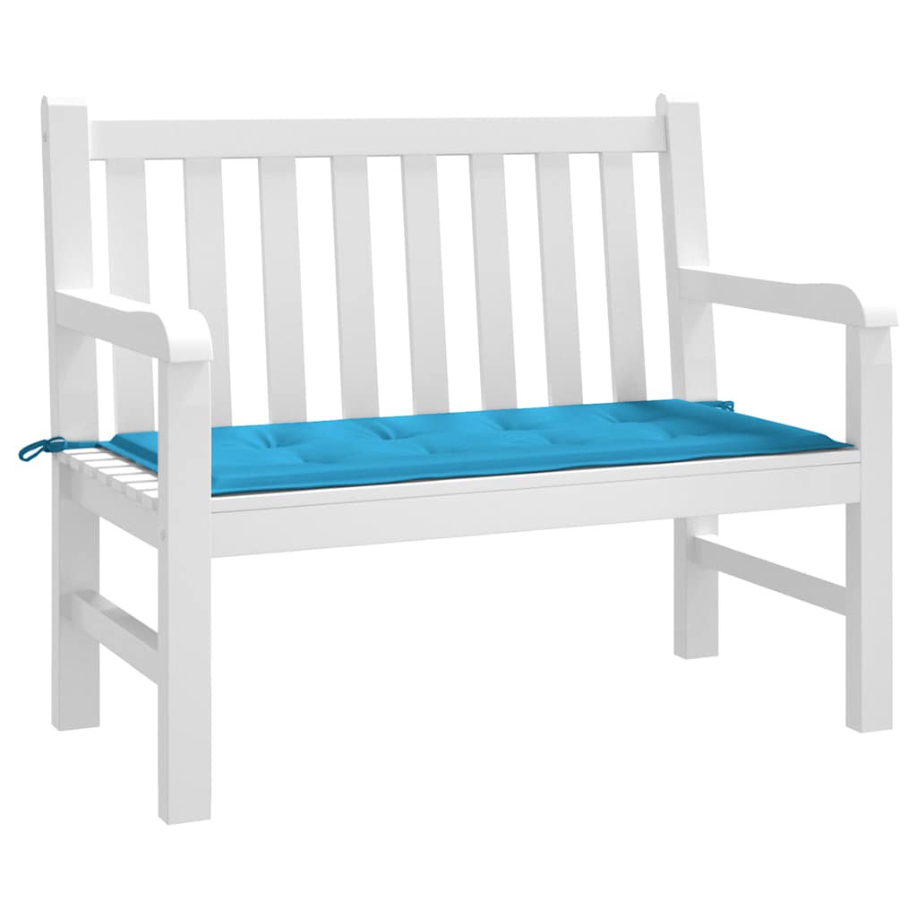 Coussin pour banc de jardin bleu 120x50x3 cm tissu Oxford