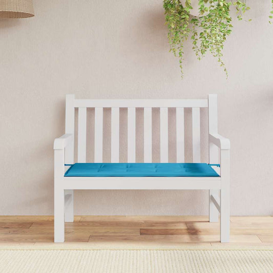 Coussin pour banc de jardin bleu 120x50x3 cm tissu Oxford