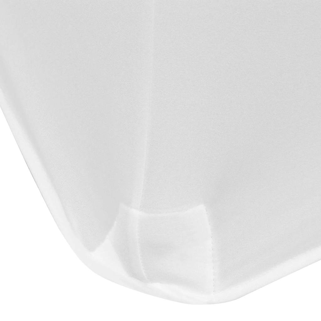 Housse de table extensible 2 pièces 120 x 60,5 x 74 cm blanc