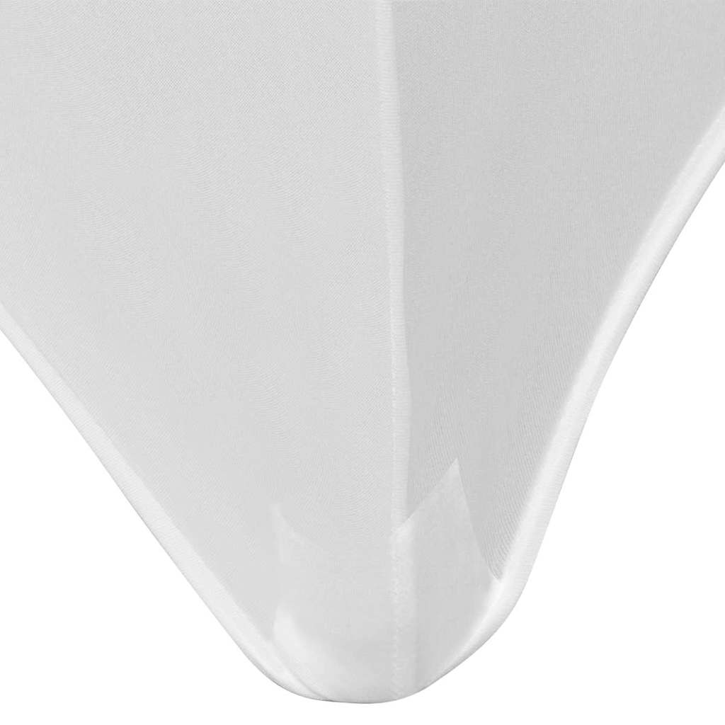 Housse de table extensible 2 pièces 120 x 60,5 x 74 cm blanc