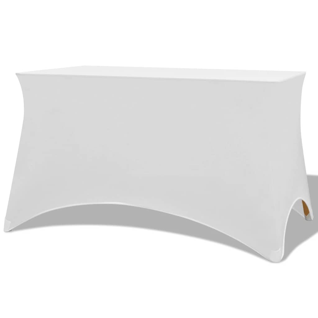 Housse de table extensible 2 pcs 183 x 76 x 74 cm Blanc