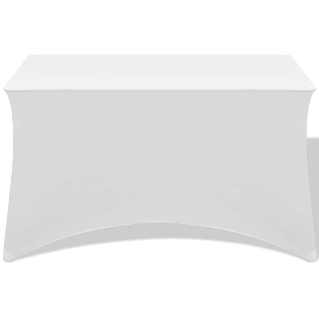 Housse de table extensible 2 pcs 183 x 76 x 74 cm Blanc