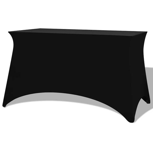 Stretch Table Cover 2 pcs. 120 x 60.5 x 74 cm Black