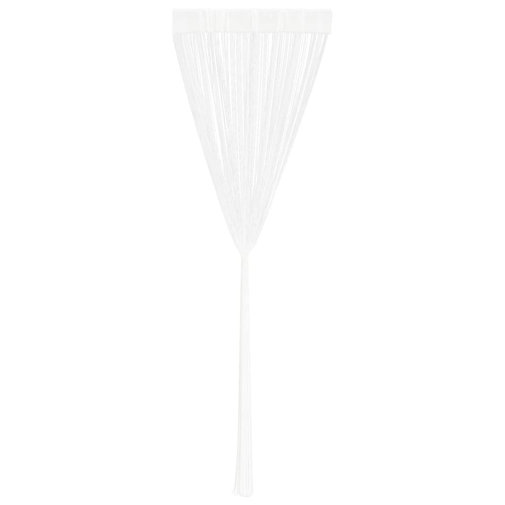 String Curtains 2 Pcs. 140 x 250 cm White