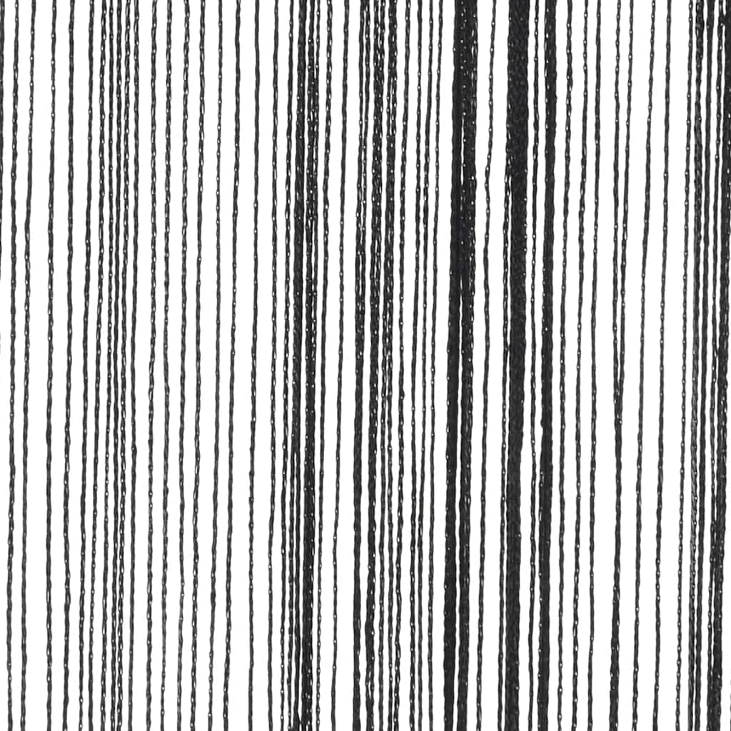 String curtains 2 pcs. 100 x 250 cm Black