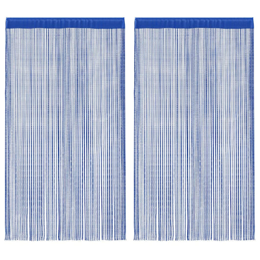 Fadenvorhänge 2 Stk. 100 x 250 cm Blau