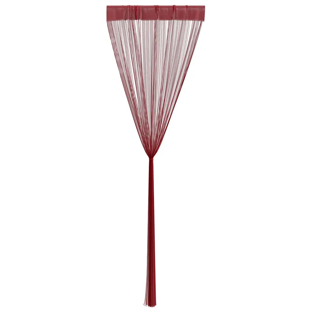 String Curtains 2 pcs. 100 x 250 cm Burgundy