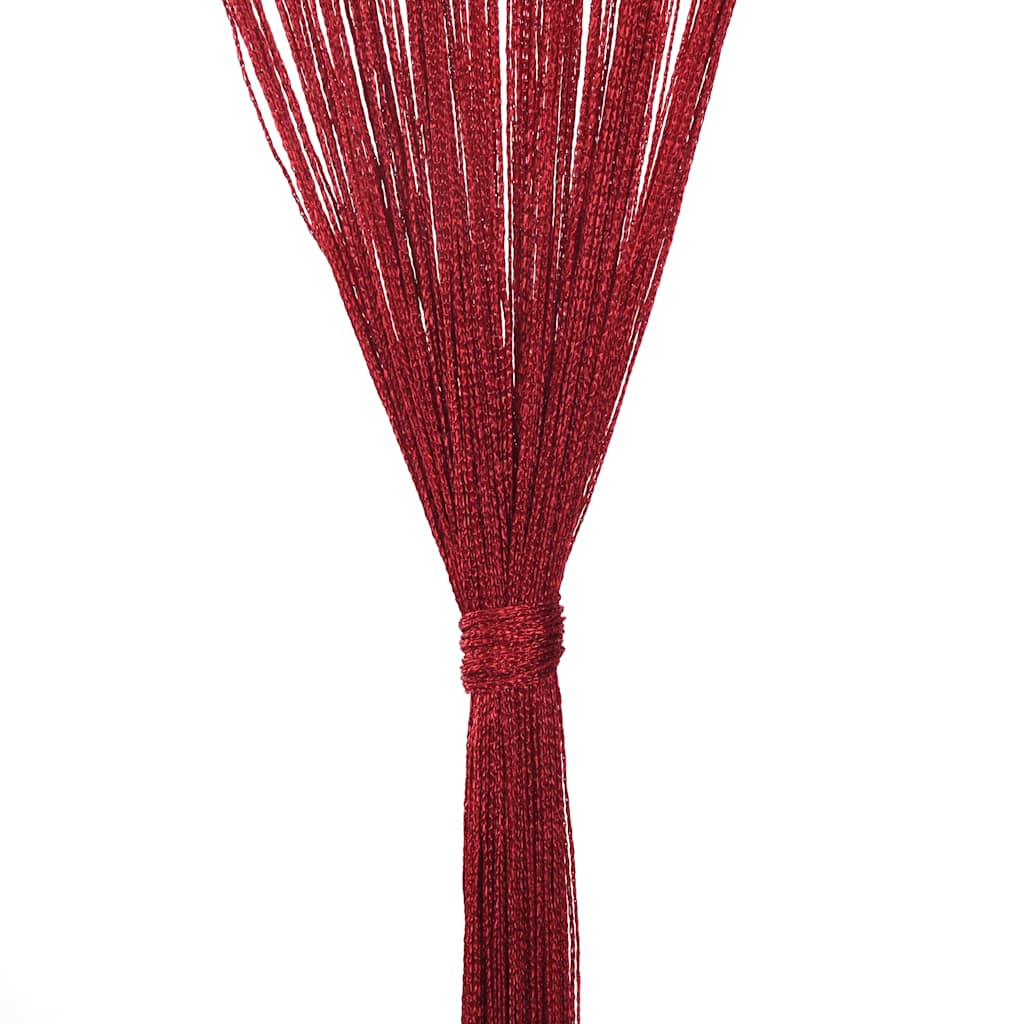 String Curtains 2 pcs. 100 x 250 cm Burgundy