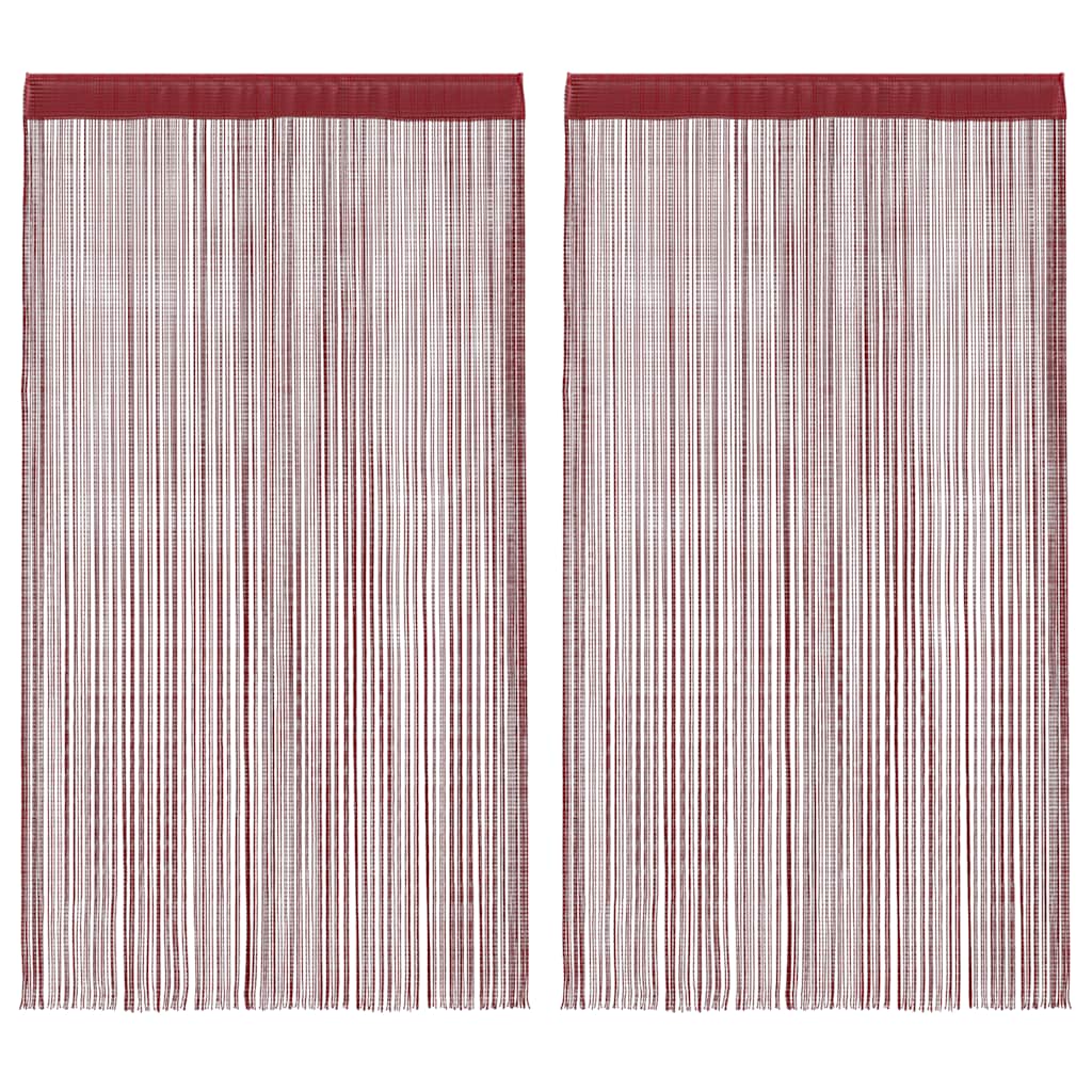 Voilages en fils 2 pcs. 140 x 250 cm bordeaux