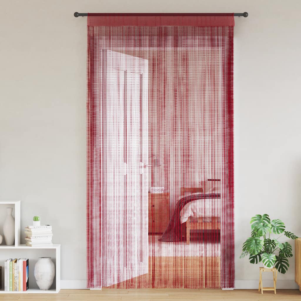 Voilages en fils 2 pcs. 140 x 250 cm bordeaux