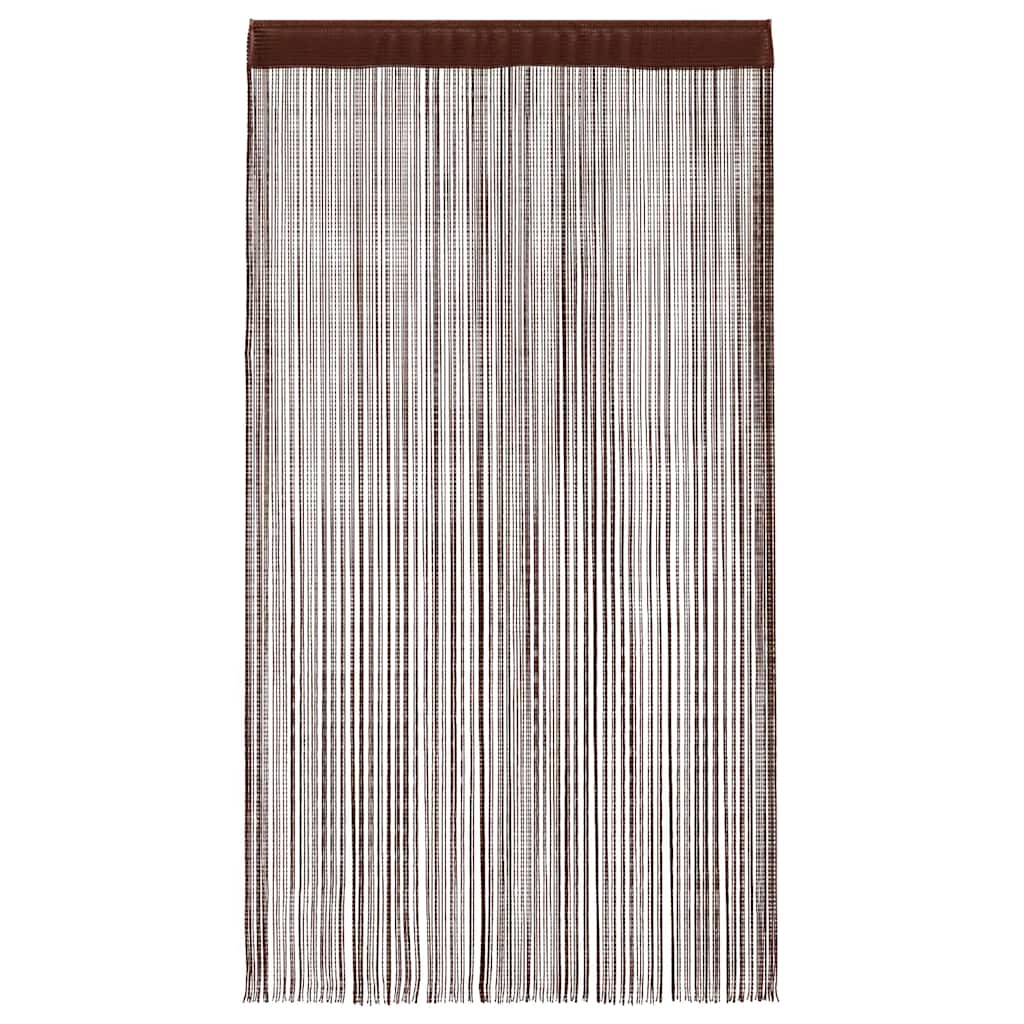 Rideaux à fils 2 pces 140 x 250 cm Marron