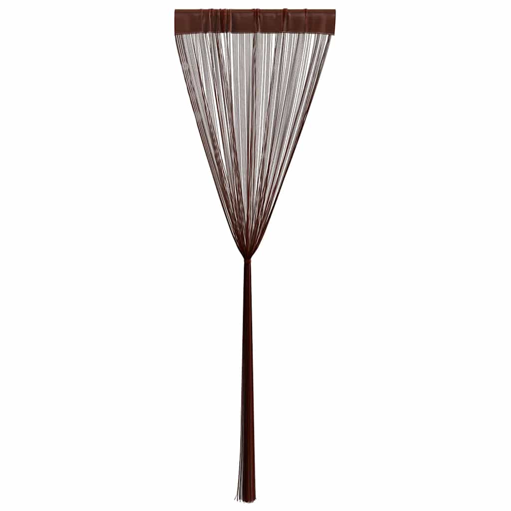 Rideaux à fils 2 pces 140 x 250 cm Marron