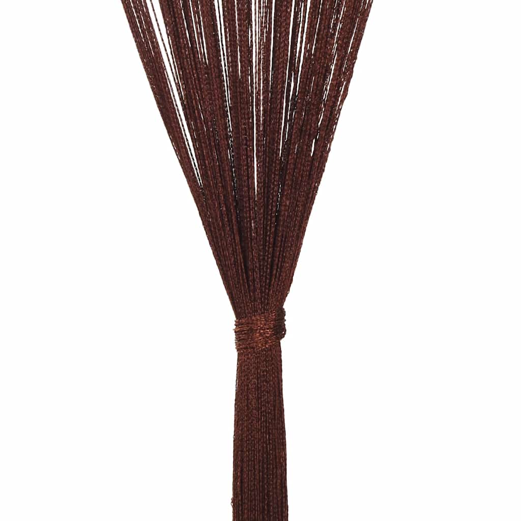 Rideaux à fils 2 pces 140 x 250 cm Marron