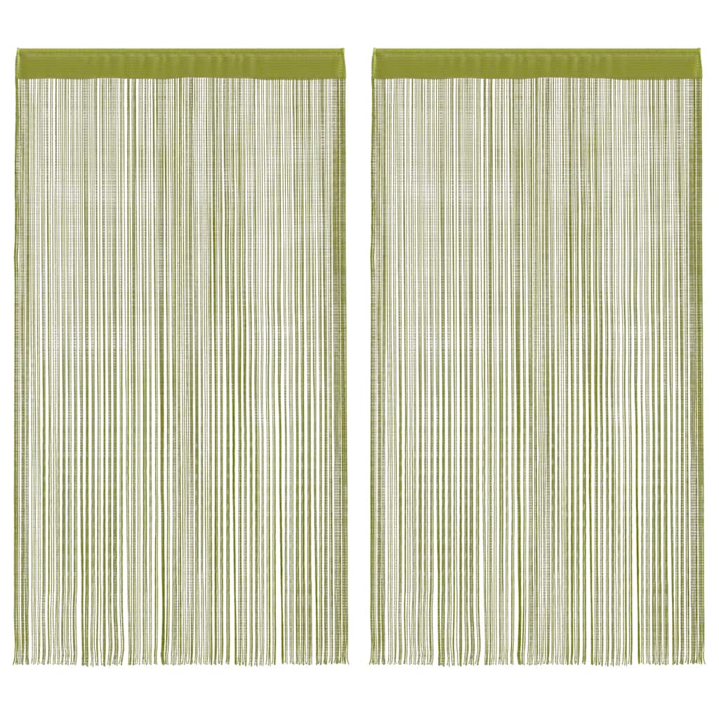 Rideaux à fils 2 p. 140 x 250 cm Vert