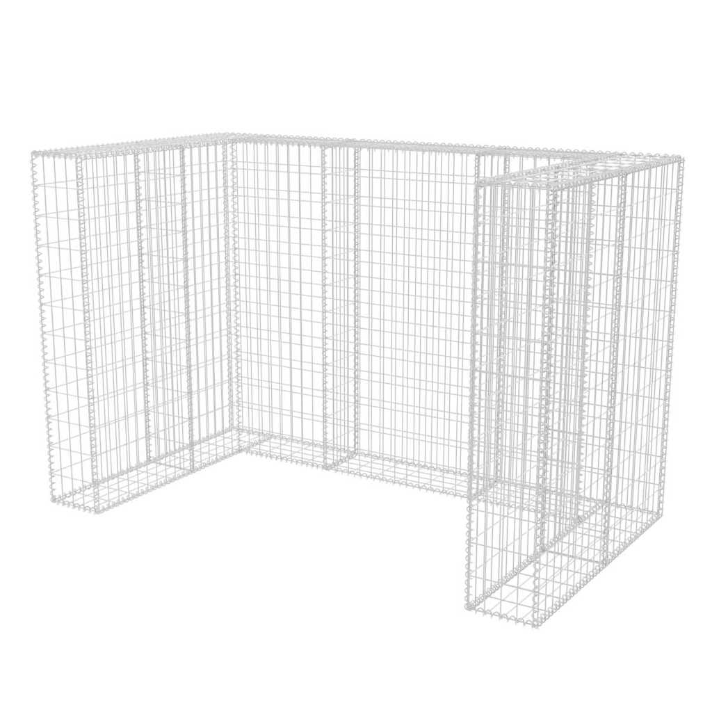 Gabion Bin Enclosure for 2 Bins, Steel, 180x100x120cm