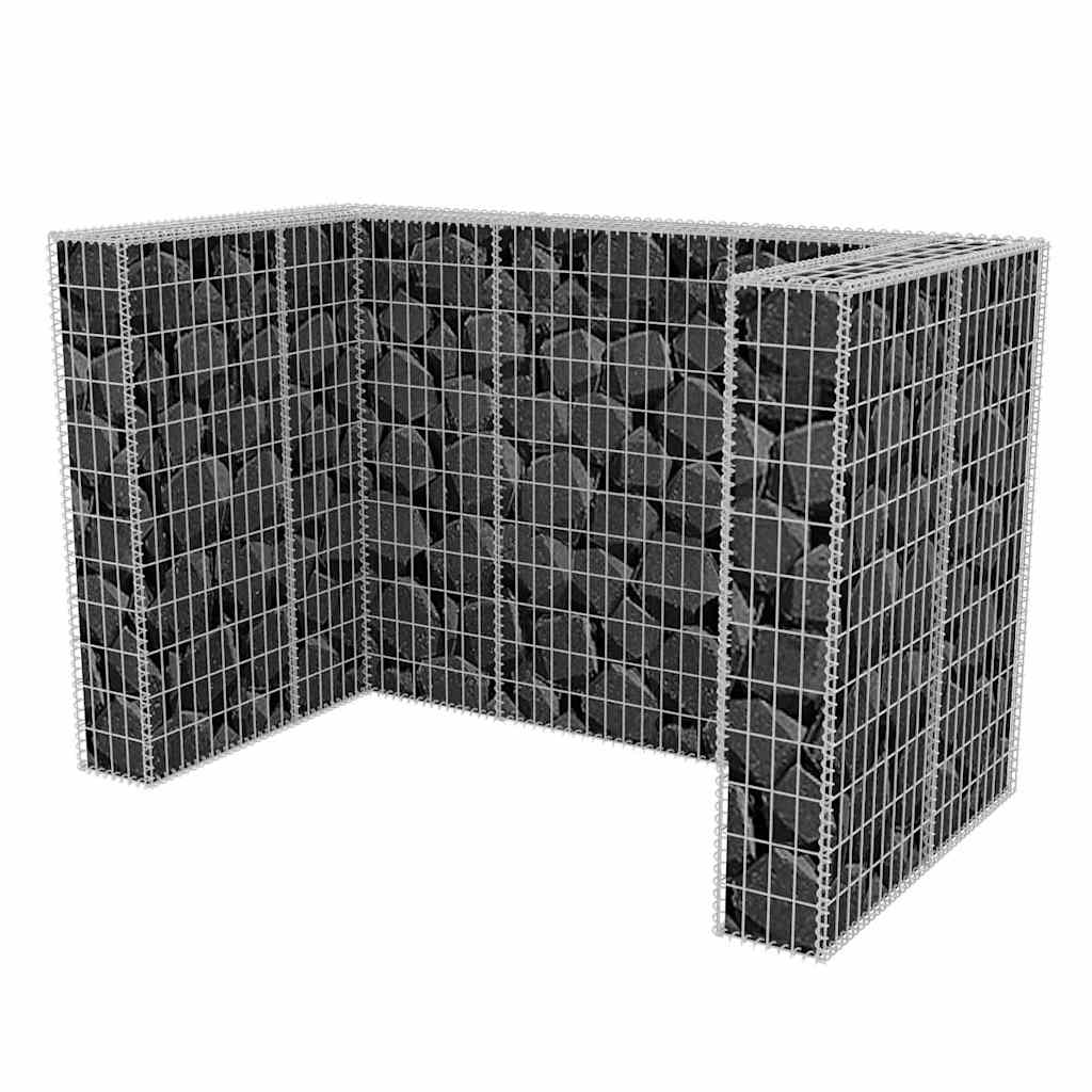 Gabion Bin Enclosure for 2 Bins, Steel, 180x100x120cm