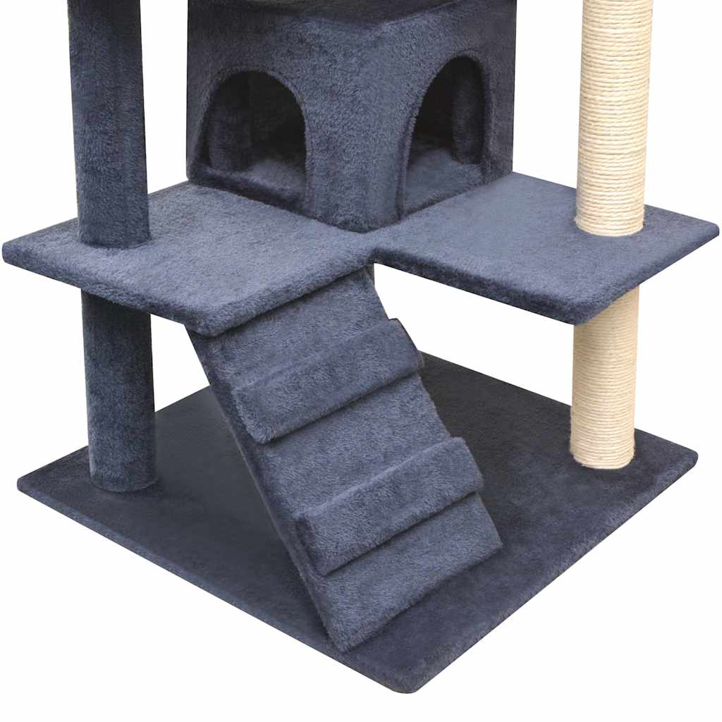 Katzen-Kratzbaum Sisal 125 cm Dunkelblau