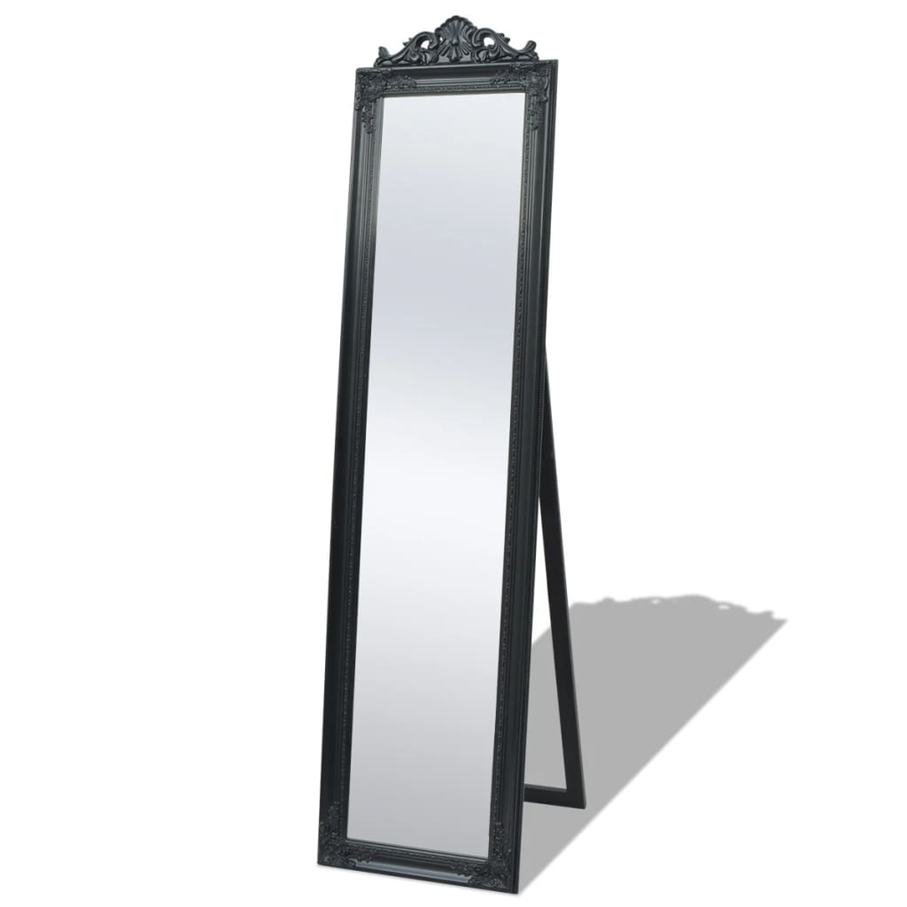 Miroir psyché de style baroque 160x40 cm Noir