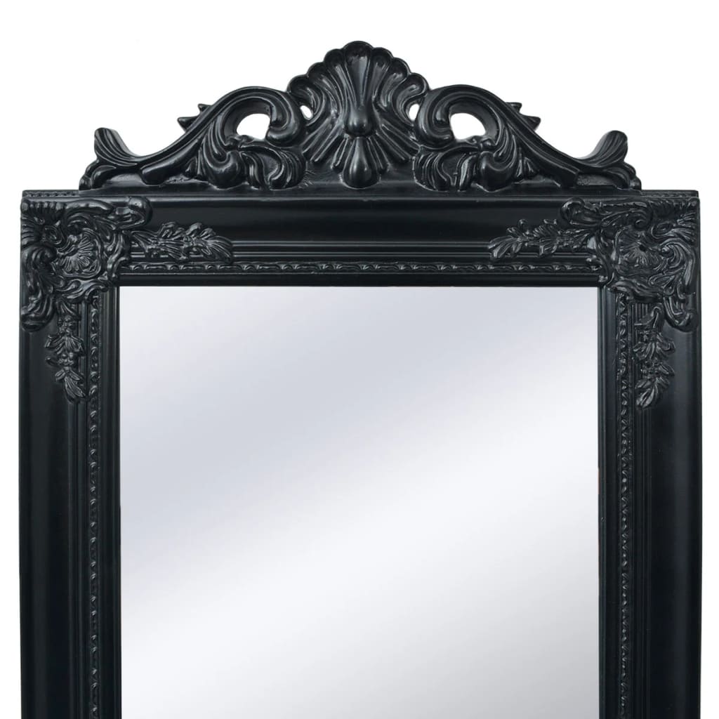 Miroir psyché de style baroque 160x40 cm Noir