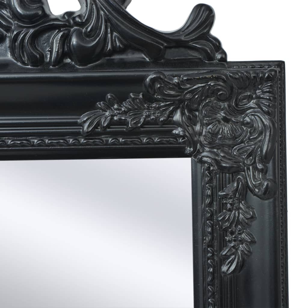 Miroir psyché de style baroque 160x40 cm Noir