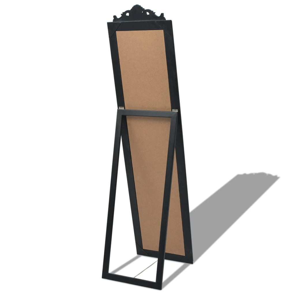 Miroir psyché de style baroque 160x40 cm Noir