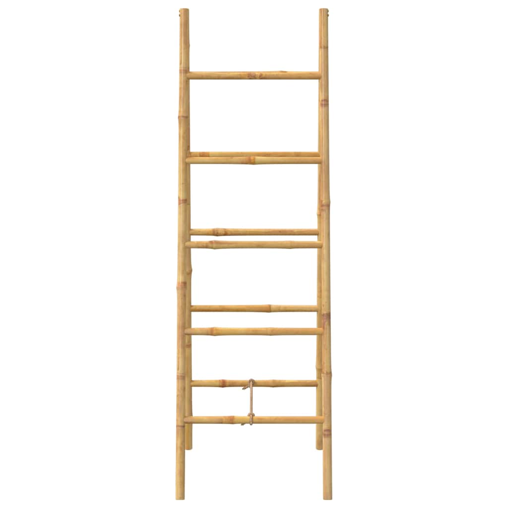 Double Towel Ladder with Five Bamboo Rungs 50 x 160 cm