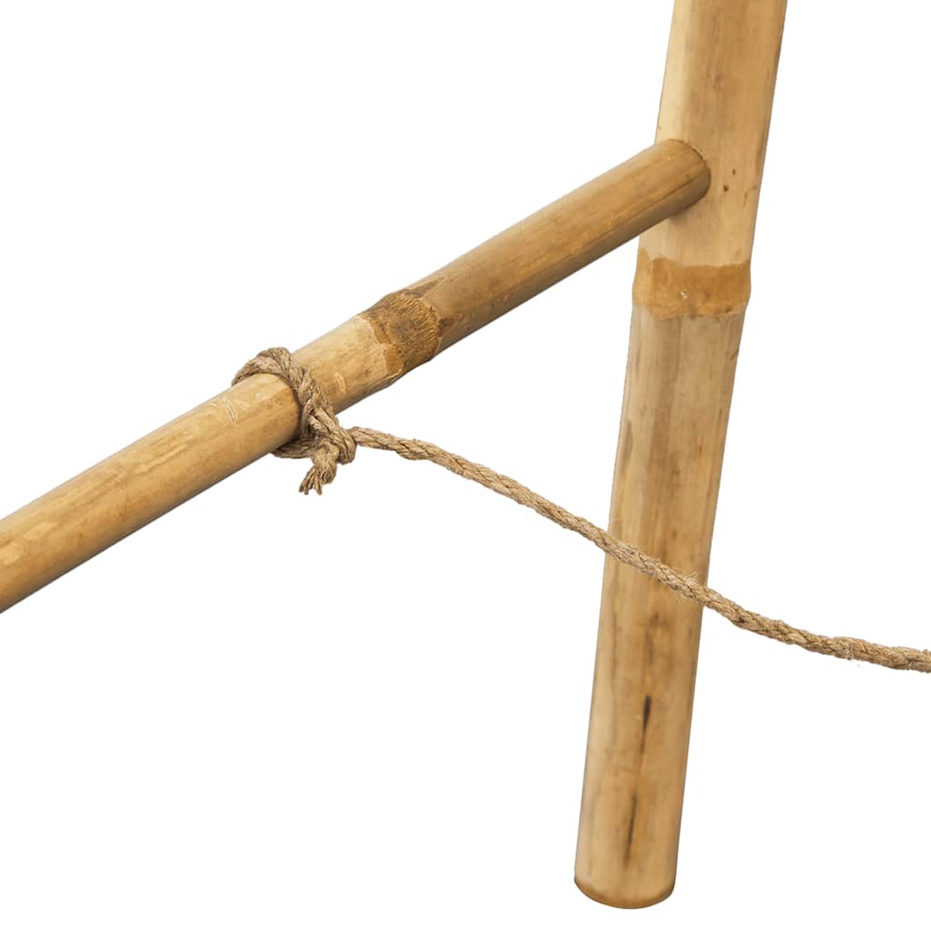 Double Towel Ladder with Five Bamboo Rungs 50 x 160 cm
