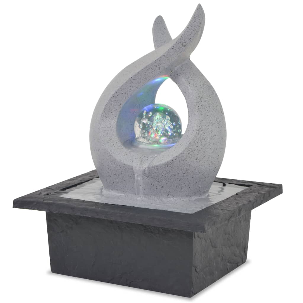 Fontaine d'intérieur LED en polyrésine