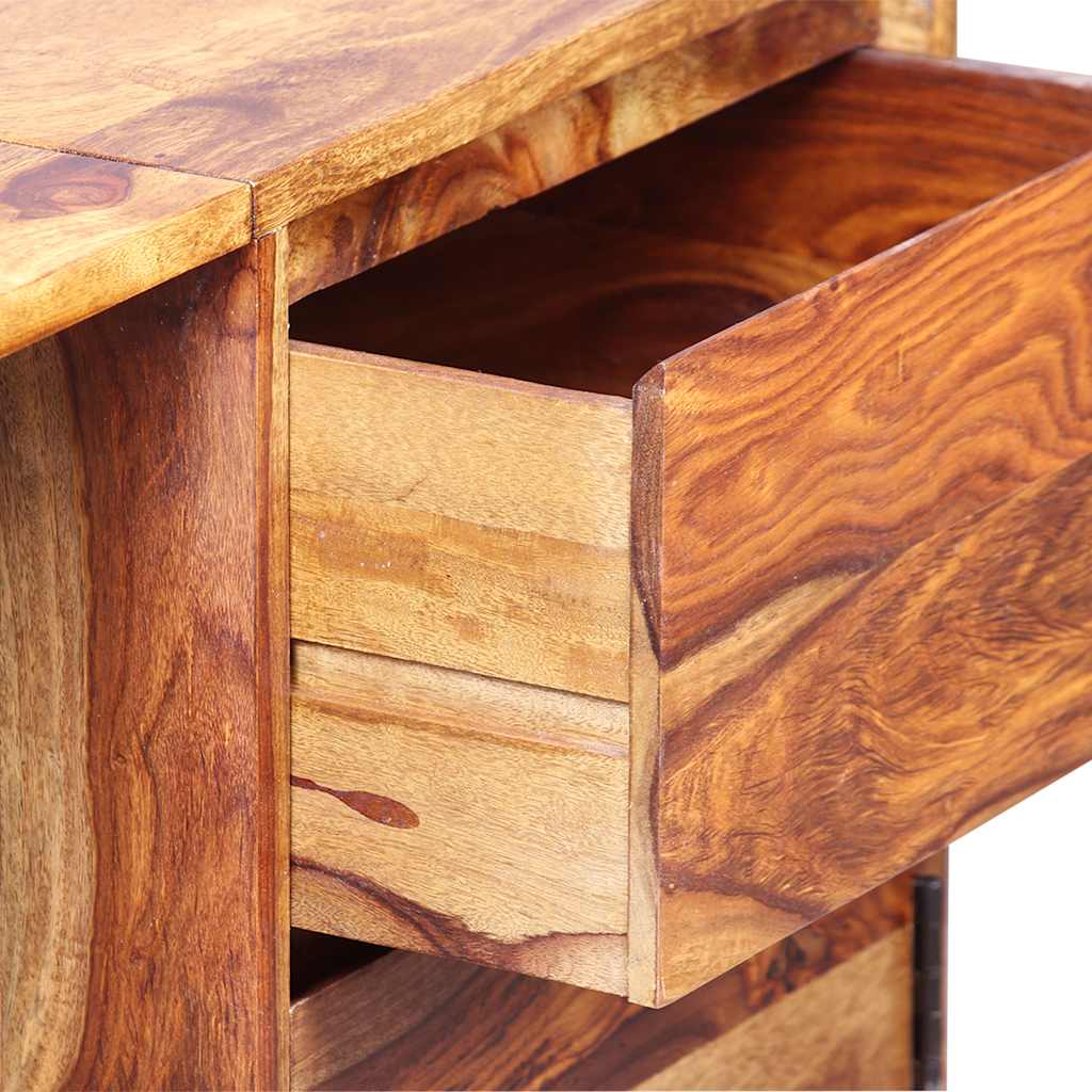 Schreibtisch mit 1 Schublade und 1 Schrank Massivholz Akazie