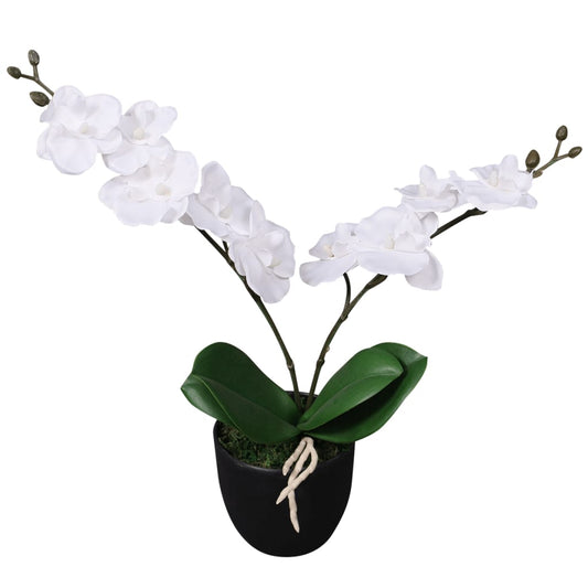 Orchidée artificielle avec pot 30 cm Blanc