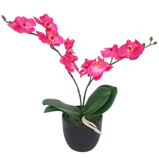 Orchidée artificielle avec pot 30 cm Rouge